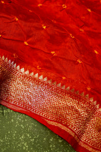 Handwoven Red Banarasi Moonga Silk Suit