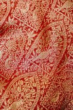 Handwoven Red Banarasi Moonga Silk Suit