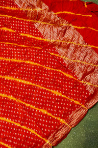 Handwoven Red Banarasi Tissue Silk Suit