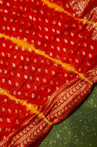 Handwoven Red Banarasi Tissue Silk Suit