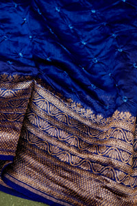 Handwoven Blue Banarasi Tissue Silk Suit