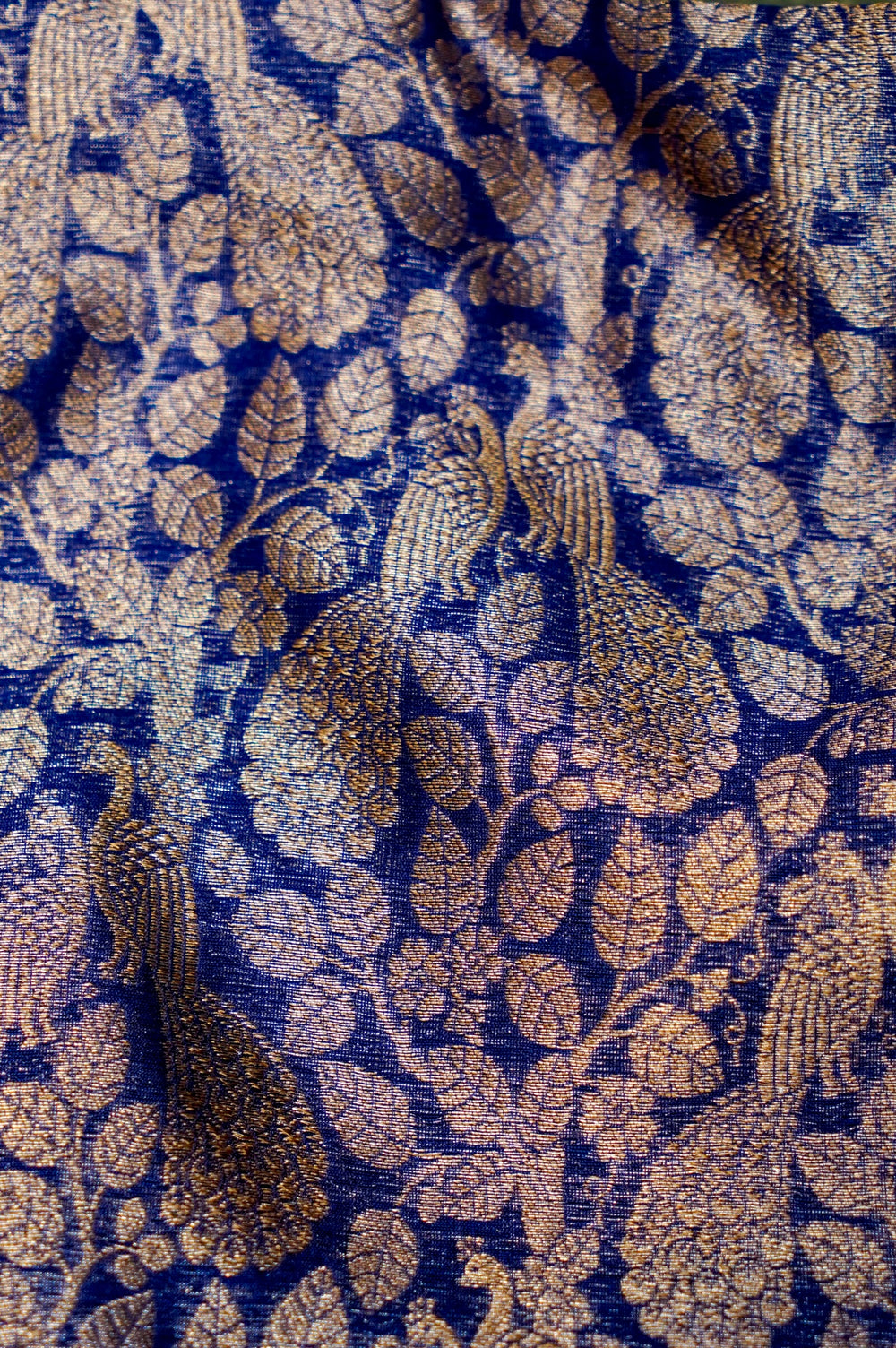 Handwoven Blue Banarasi Tissue Silk Suit