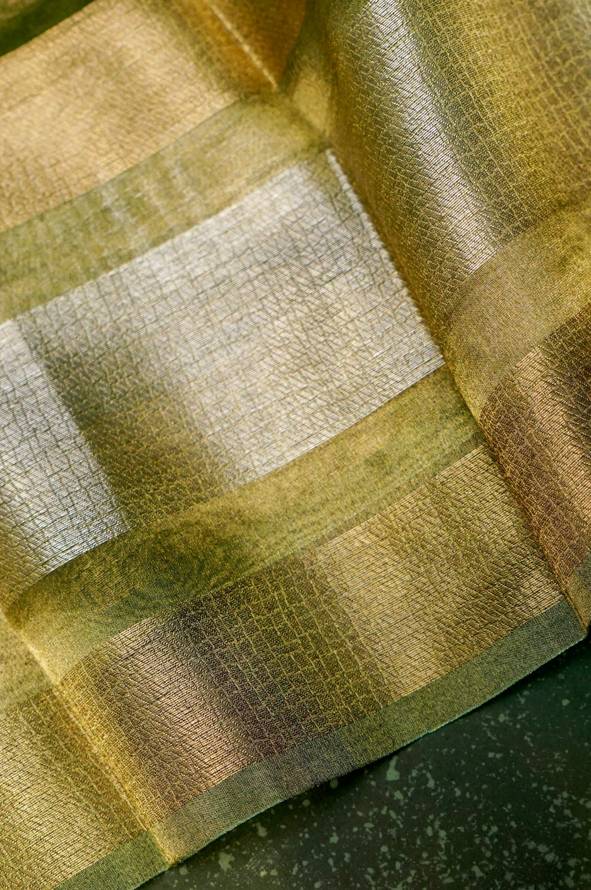 Handwoven Green Banarasi Moonga Silk Suit