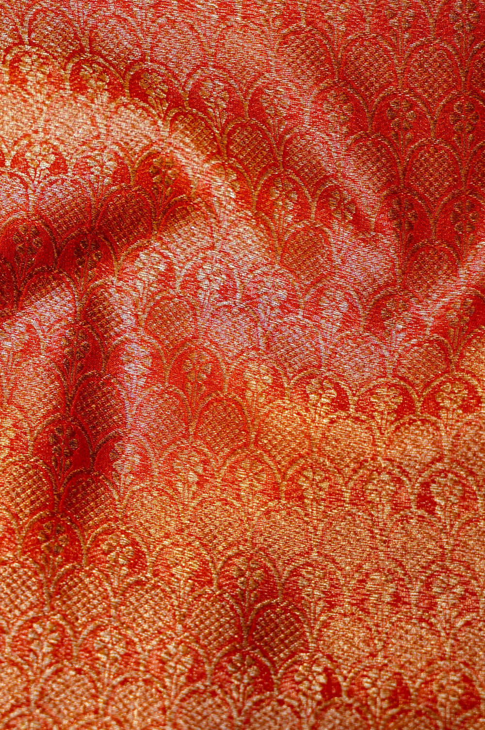 Handwoven Red Banarasi Tissue silk Suit