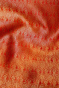 Handwoven Red Banarasi Tissue silk Suit