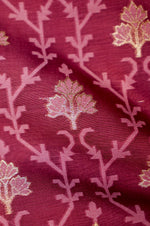 Handwoven Magenta Banarasi Moonga Silk Suit