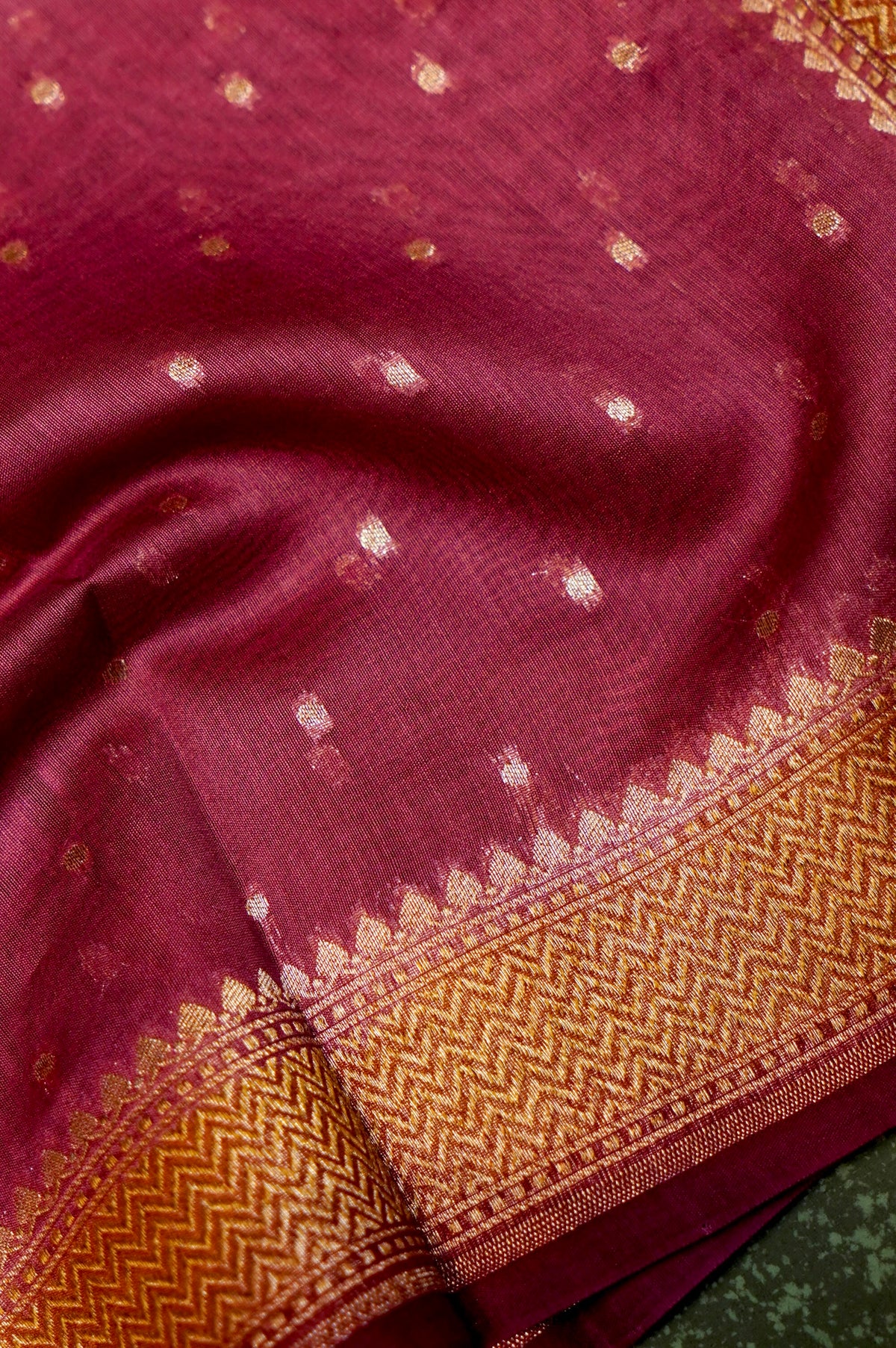 Handwoven Magenta Banarasi Moonga Silk Suit