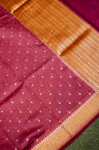 Handwoven Magenta Banarasi Moonga Silk Suit