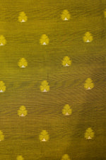 Handwoven Mehndi Green Banarasi Moonga Silk Suit