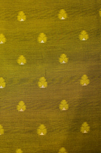 Handwoven Mehndi Green Banarasi Moonga Silk Suit