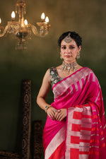 Phool | Handwoven Pink Banarasi Katan Silk Saree