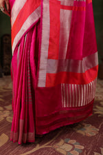 Boond | Handwoven Chaise Mauve Banarasi Katan Silk Saree