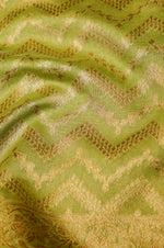 Handwoven Green Banarasi Cotton Silk Saree