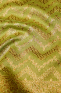 Handwoven Green Banarasi Cotton Silk Saree