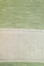 Handwoven Pista Green Banarasi Linen Silk Saree