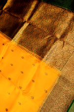 Handwoven Yellow Banarasi Organza Saree