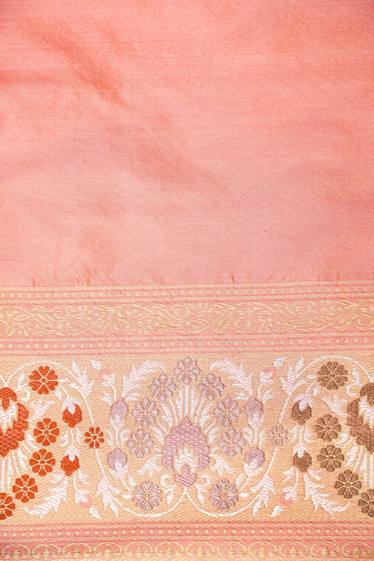 Handwoven Banarsi Bubblegum Pink Katan Silk Saree