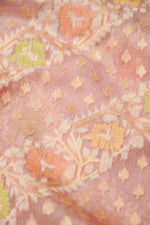 Handwoven Light Pink Kora Silk Saree