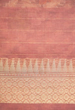 Handwoven Light Pink Kora Silk Saree