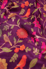Handwoven Purple Banarasi Handloom Silk Saree