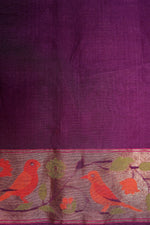Handwoven Purple Banarasi Handloom Silk Saree