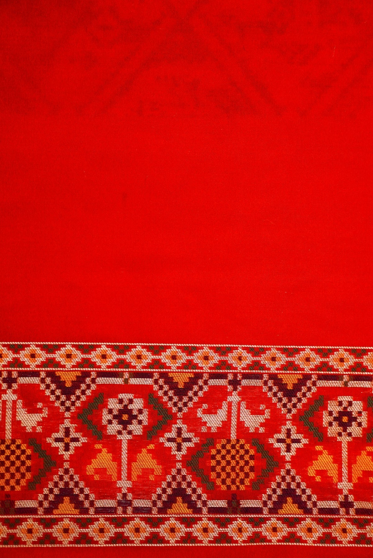 Handwoven Red Banarasi Patola Katan Silk Saree