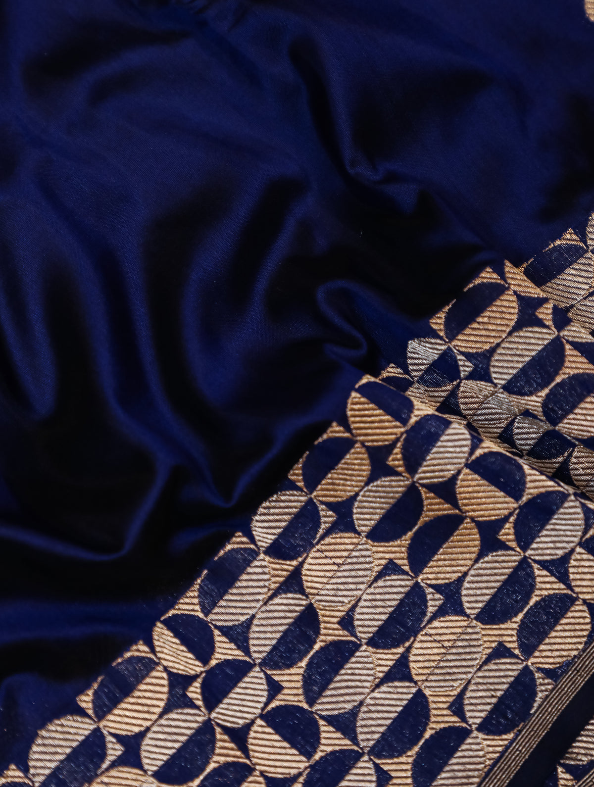 Handwoven Blue Banarasi Katan Silk Saree