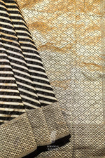 Handwoven Black Banarasi Khaddi Georgette Saree