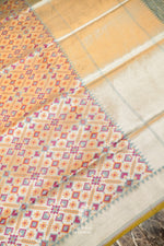 Handwoven Grey Banarasi Katan Silk Saree