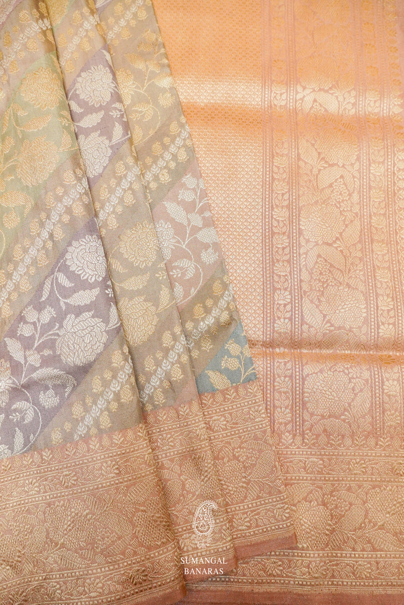 Handwoven Rangkat Banarasi Katan Silk Saree