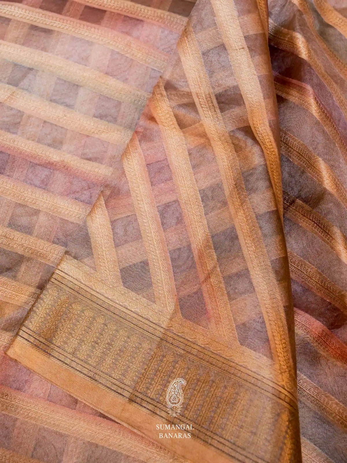 Handwoven Rangkat Banarasi Tissue Silk Saree