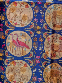 Banarasi Shikargah Blue Cotton Soft Silk Suit