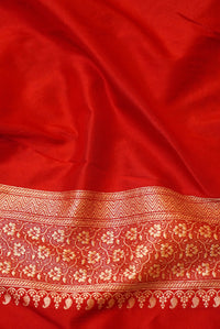 Gull Handwoven Red Banarasi Katan Silk Saree