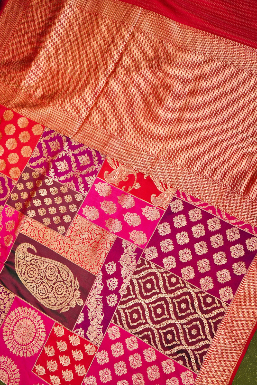 Handwoven Rangkat Banarasi Katan Silk Saree
