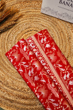 Handwoven Red Banarasi Katan Silk Saree