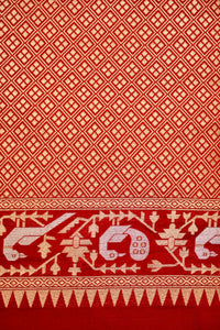 Handwoven Red Banarasi Katan Silk Saree