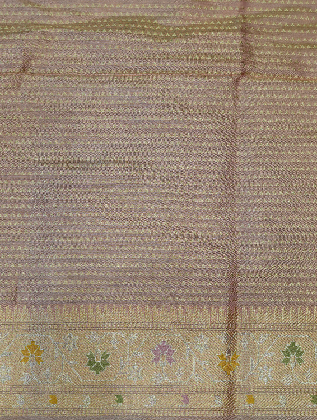 Handwoven Pastel Green Banarasi Katan Silk Saree