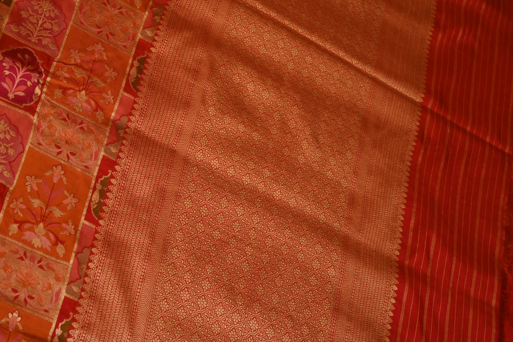 Handwoven Rangkat Banarasi Katan Silk Saree