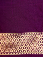 Handwoven Dark Purple Banarasi Katan Silk Saree