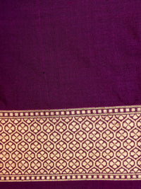 Handwoven Dark Purple Banarasi Katan Silk Saree