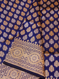 Handwoven Blue  Banarasi Katan Silk Saree