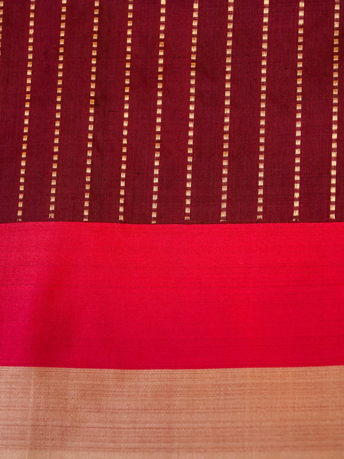 Handwoven Wine Banarasi Katan Silk Saree