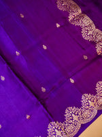 Handwoven Violet Banarasi Katan Silk Saree