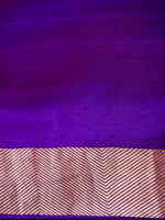 Handwoven Violet Banarasi Katan Silk Saree