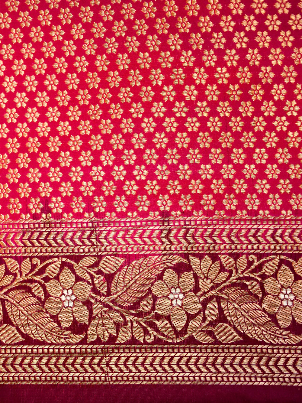 Handwoven Wine Banarasi Katan Silk Saree