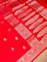 Handwoven Red Banarasi Katan Silk Saree