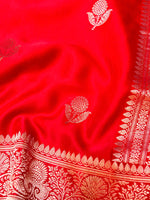 Handwoven Red Banarasi Katan Silk Saree