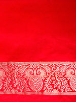 Handwoven Red Banarasi Katan Silk Saree