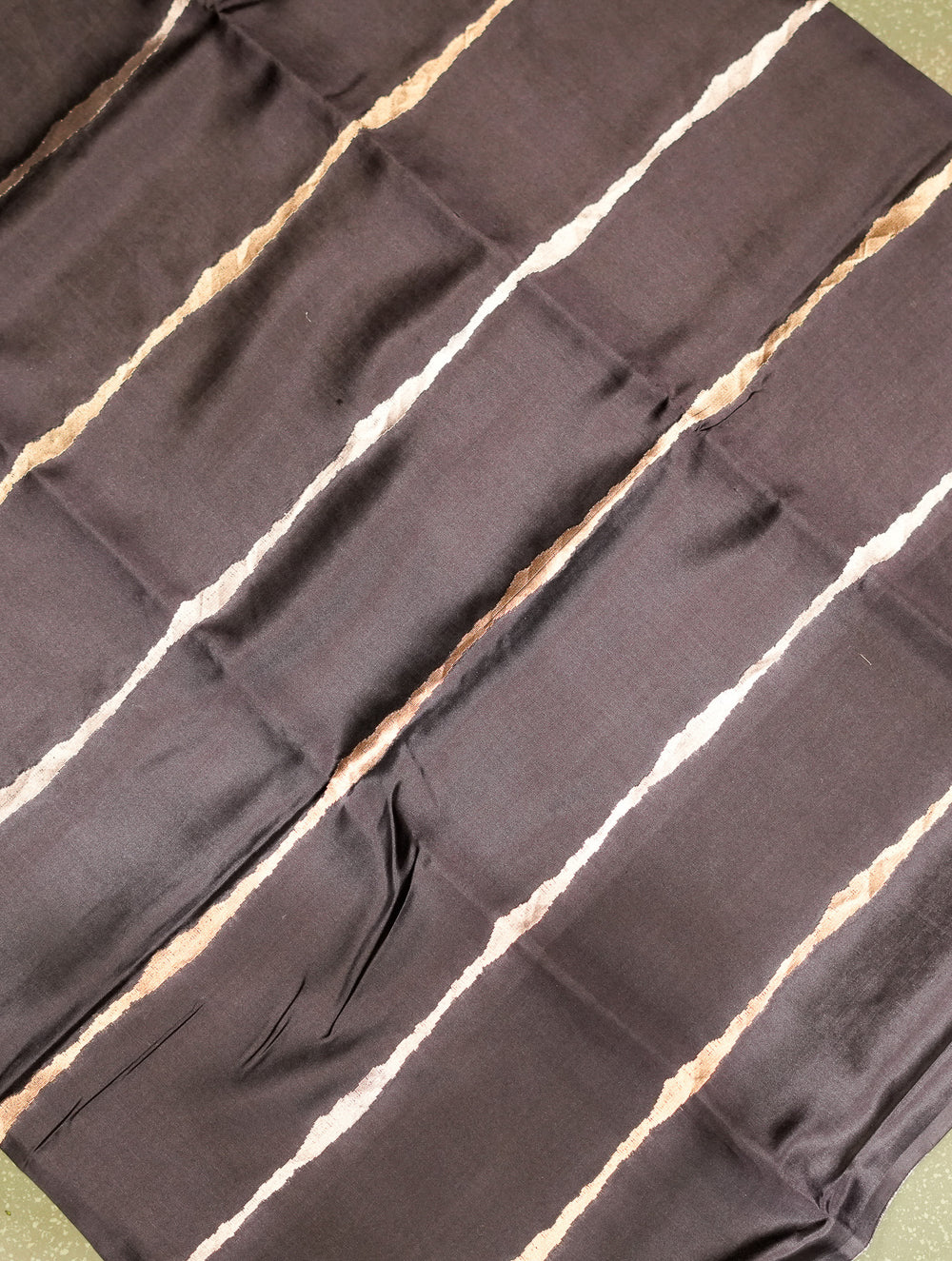 Handwoven Black Banarasi Mashru Silk  Suit