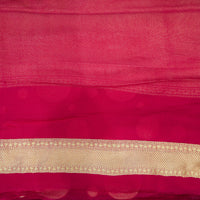 Handwoven Pink Banarasi Georgette Saree